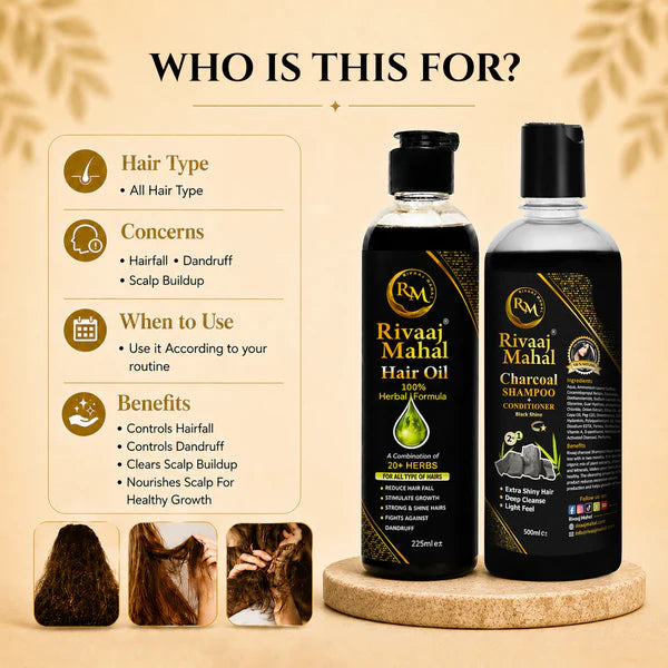 Rivaaj Mahal Hair Oil & Organic Shampoo